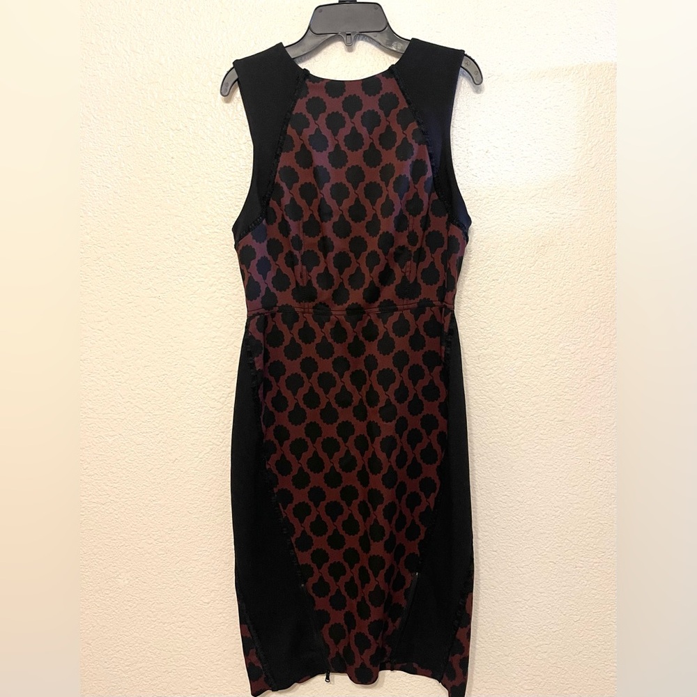 Rachel Roy Elegant Black and Maroon Dress